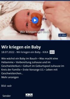 Wir kriegen ein Baby - WDR (25 Min)